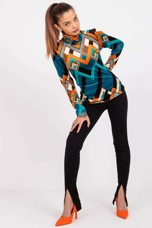 Mořská oranžová halenka s velurem Biloxi