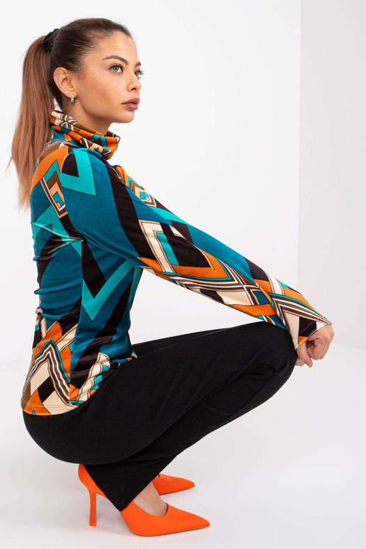 Mořská oranžová halenka s velurem Biloxi