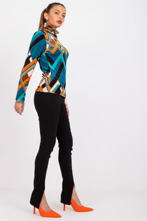 Mořská oranžová halenka s velurem Biloxi