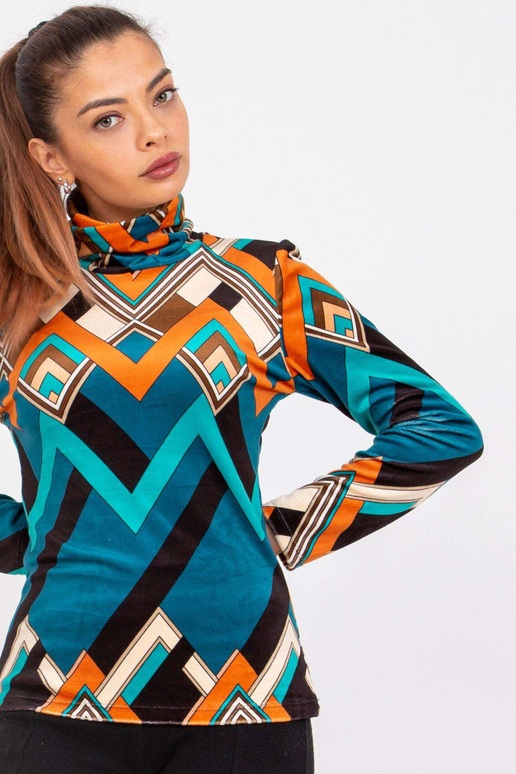 Mořská oranžová halenka s velurem Biloxi