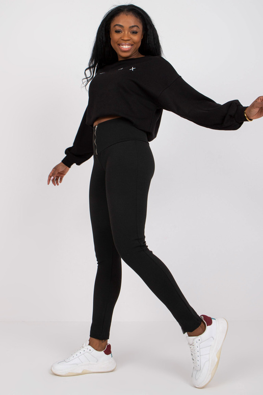 RUE PARIS Černé ležérní legíny s...