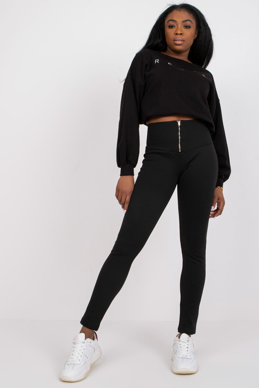 RUE PARIS Černé ležérní legíny s...