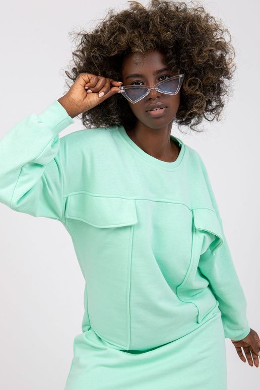 Mátové šaty s kapsami Carrara