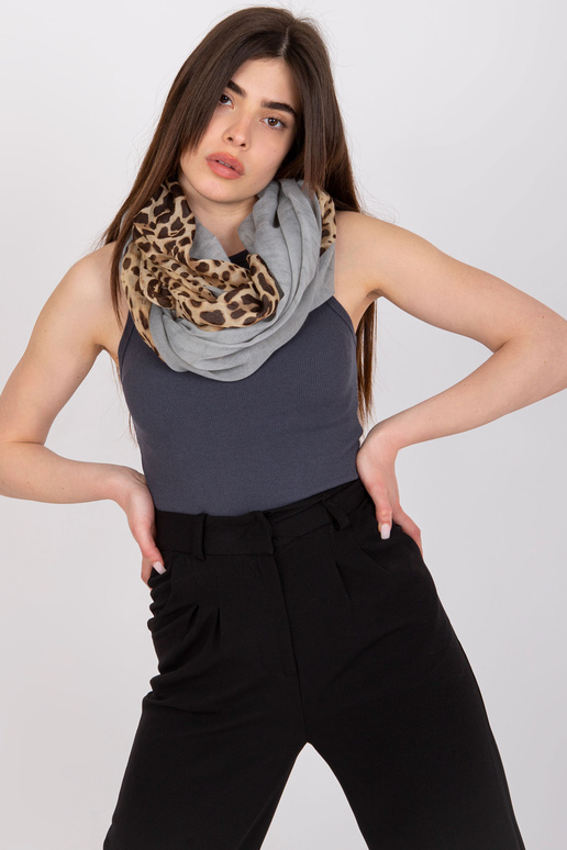 Šedý dámský závěsný komín