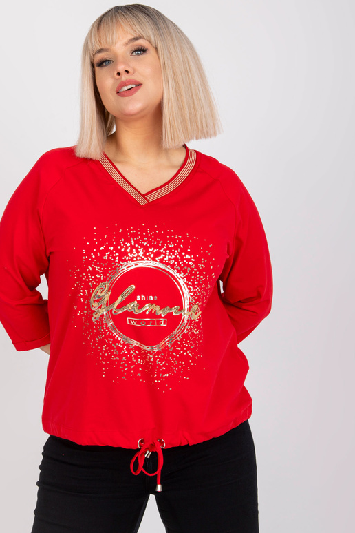 Červená halenka plus velikosti s... Červená halenka plus velikosti s...