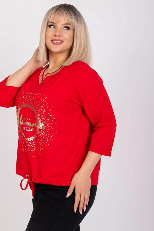 Červená halenka plus velikosti s... Červená halenka plus velikosti s...