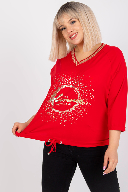 Červená halenka plus velikosti s... Červená halenka plus velikosti s...