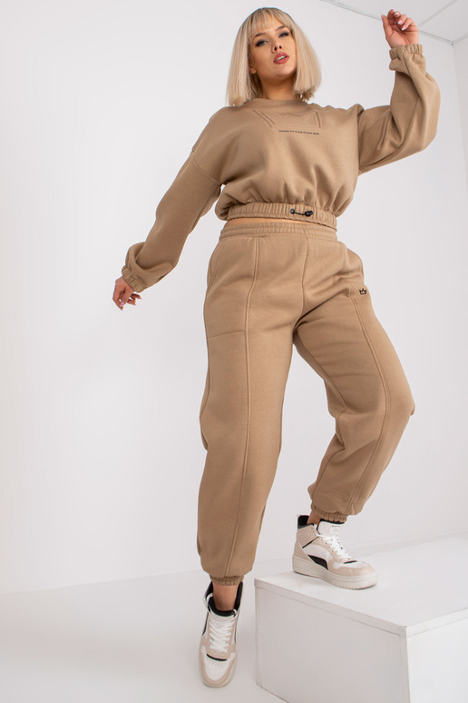 Béžová bavlněná mikina větší...