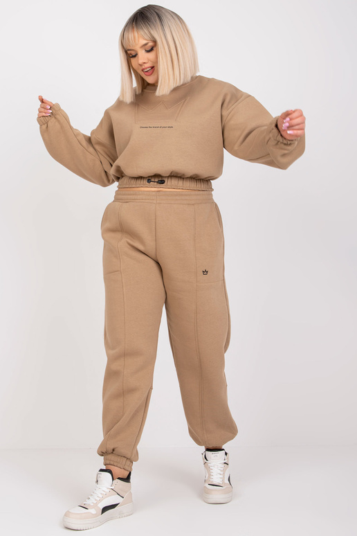 Béžová bavlněná mikina větší...