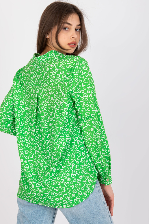 Inesa zelená halenka s dlouhým rukávem