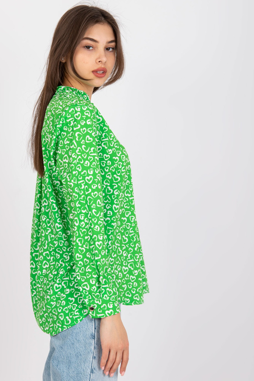 Inesa zelená halenka s dlouhým rukávem