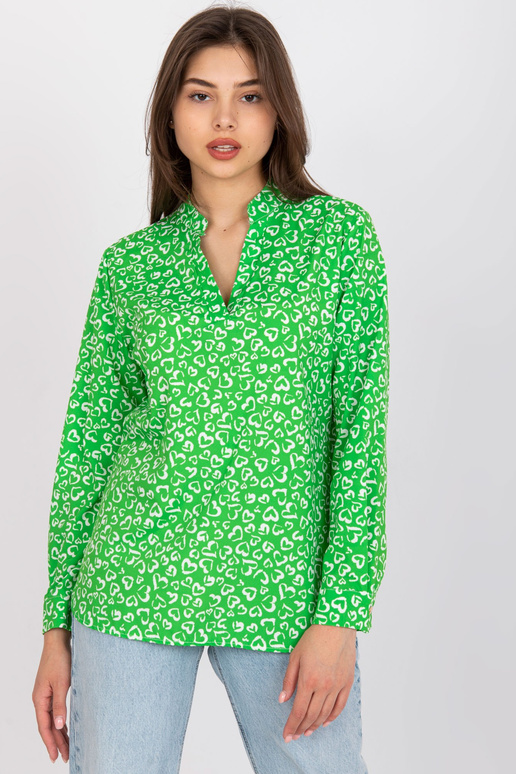 Inesa zelená halenka s dlouhým rukávem