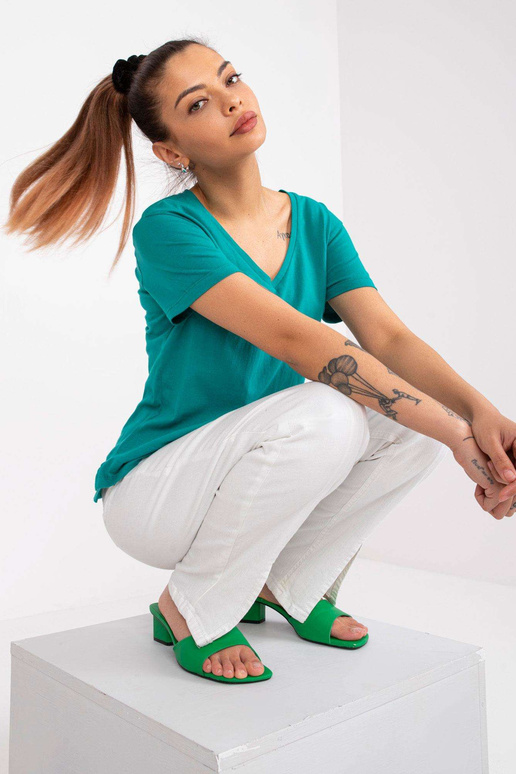 Zelené bavlněné tričko Salina MAYFLIES