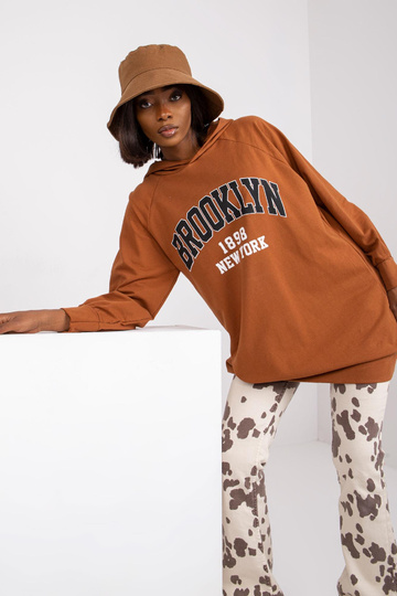 Světle hnědá dlouhá mikina...