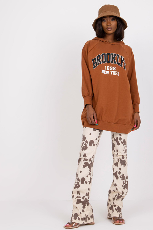 Světle hnědá dlouhá mikina Roxane s...