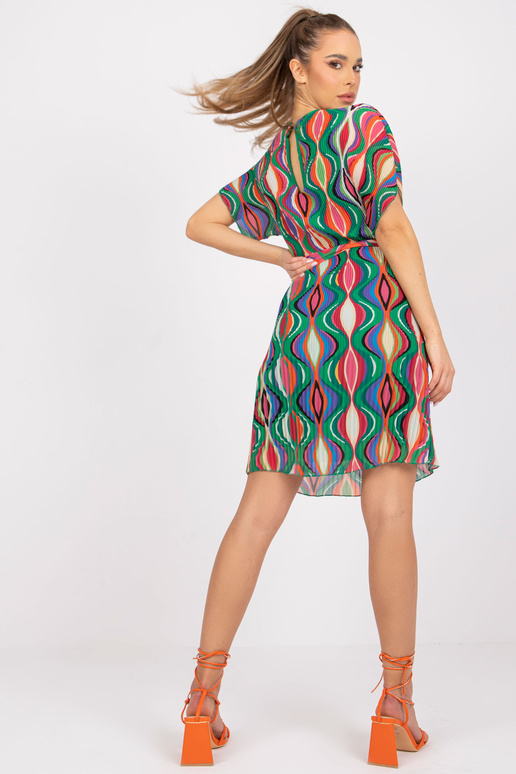 Zelené skládané minišaty Marianne