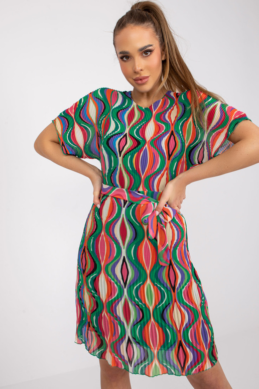 Zelené skládané minišaty Marianne