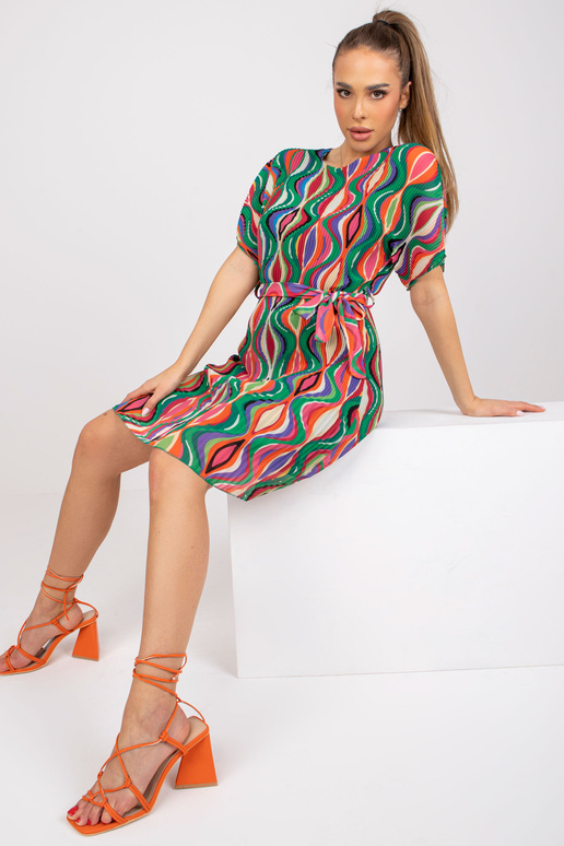 Zelené skládané minišaty Marianne