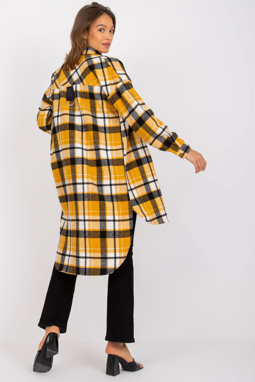 Žlutá a černá bavlněná košile Jolanta