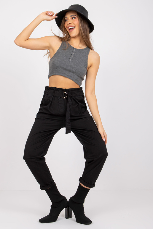 Černé bavlněné dámské kalhoty Cabrera