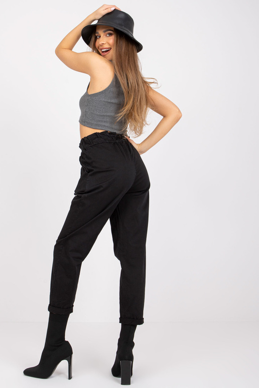 Černé bavlněné dámské kalhoty Cabrera