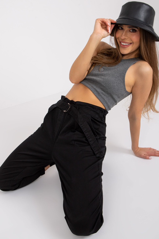 Černé bavlněné dámské kalhoty Cabrera