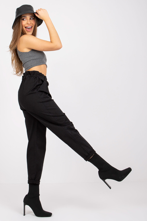 Černé bavlněné dámské kalhoty Cabrera