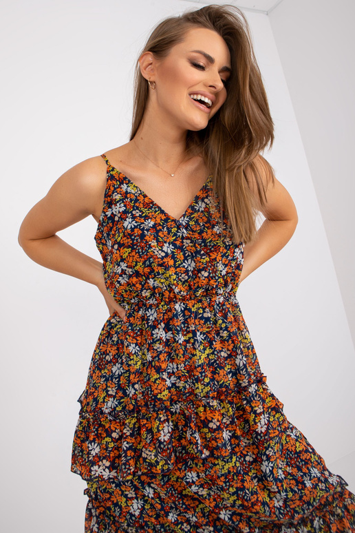 Námořnicky modré maxi šaty s...