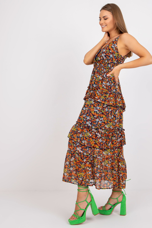 Námořnicky modré maxi šaty s...