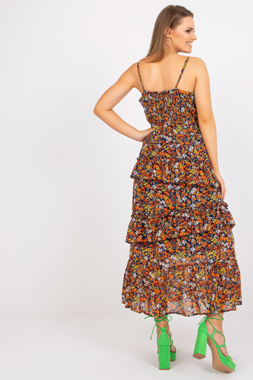 Námořnicky modré maxi šaty s...