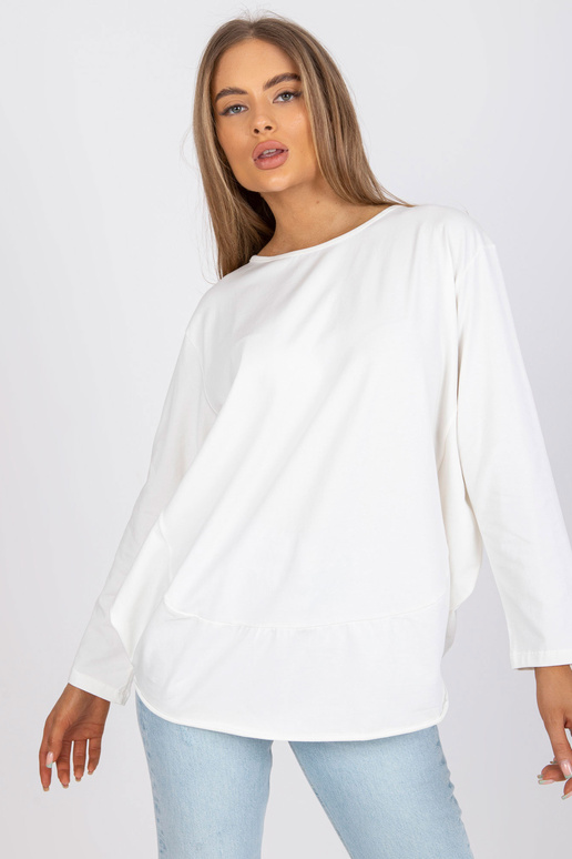 Ecru oversized halenka s dlouhým...