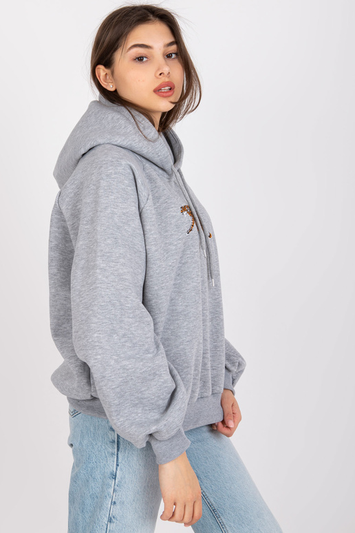 Šedá dámská mikina Melange Mikina...