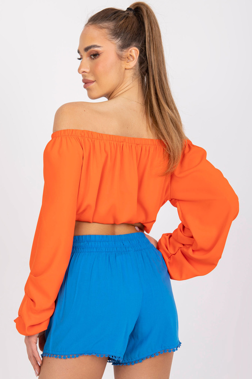 Modré dámské letní kraťasy z viskózy...