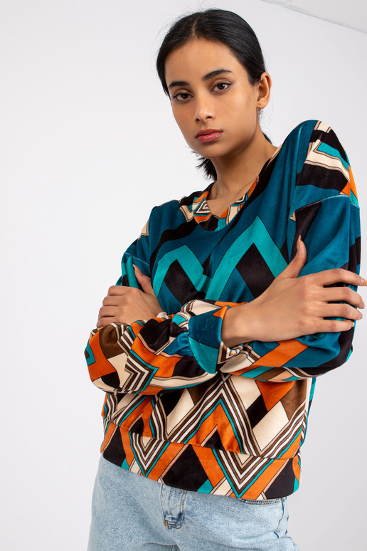 Halenka z mořského oranžového veluru... Halenka z mořského oranžového veluru...