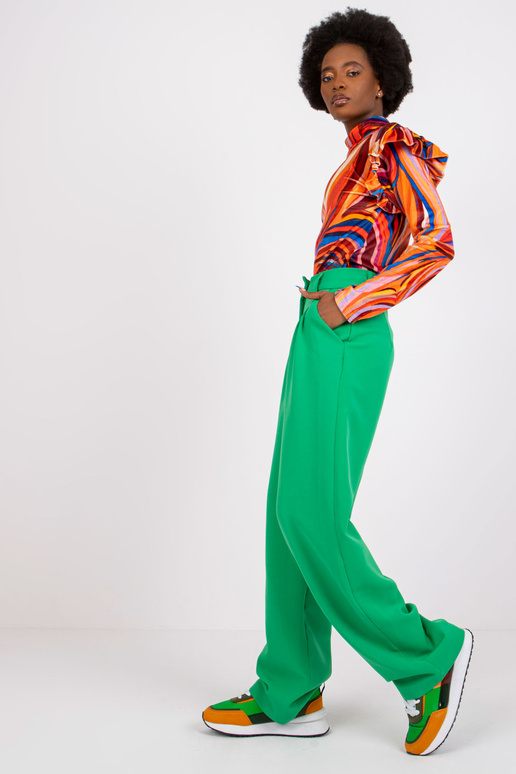 Oranžová velurová halenka s volány Lina