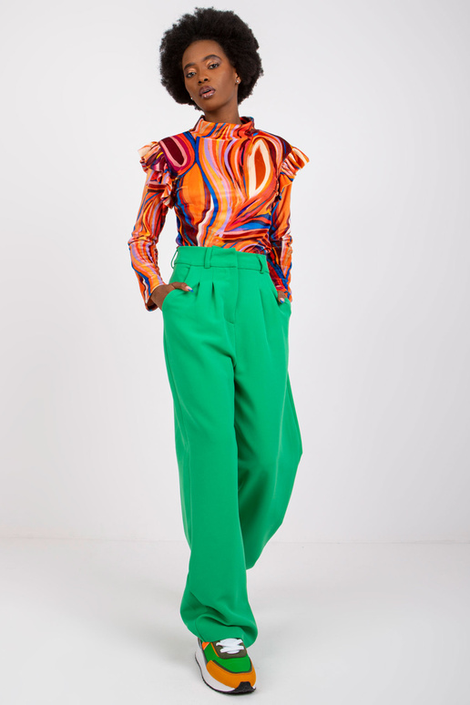 Oranžová velurová halenka s volány Lina