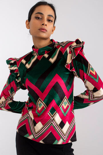 Zelenorůžová vzorovaná...