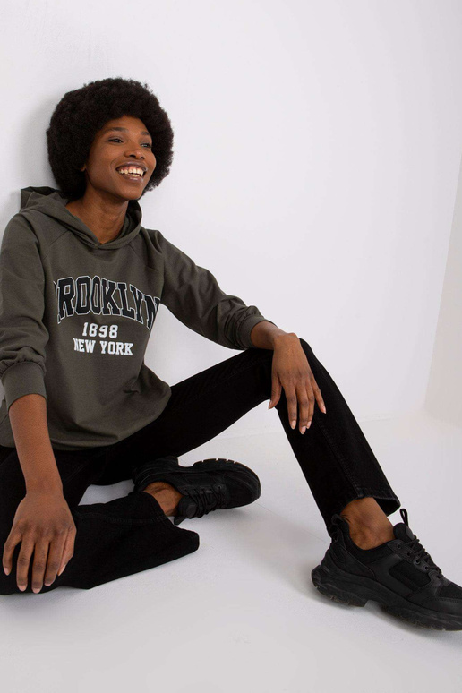 Khaki dlouhá mikina Roxane