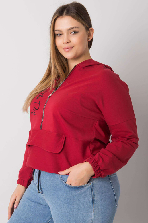 Mikina Kaylee's burgundy plus size...
