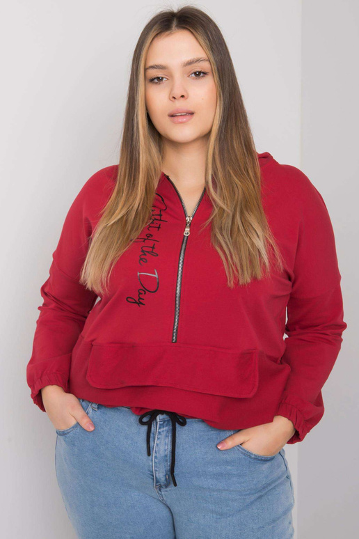 Mikina Kaylee's burgundy plus size...
