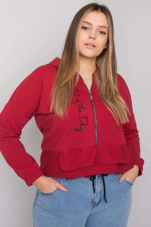 Mikina Kaylee's burgundy plus size...