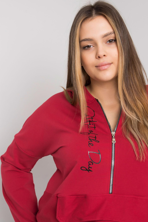 Mikina Kaylee's burgundy plus size...