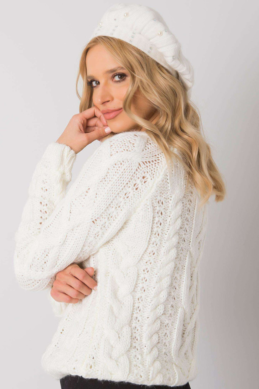 Dámská čepice Ecru s aplikací