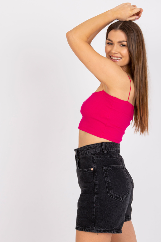 Fuchsiový krátký top s pruhy Aria RUE...