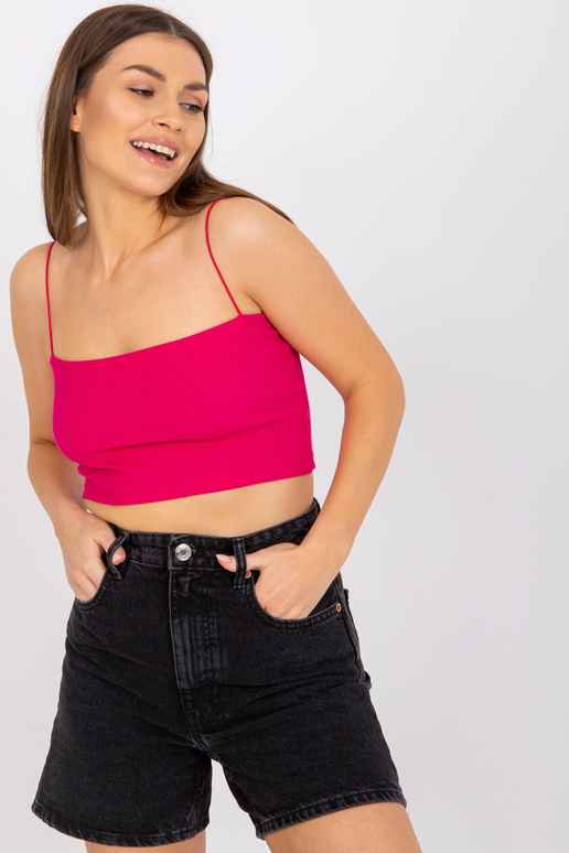 Fuchsiový krátký top s pruhy Aria RUE...