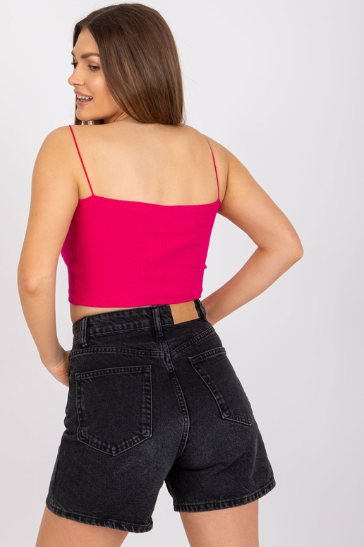 Fuchsiový krátký top s pruhy Aria RUE...