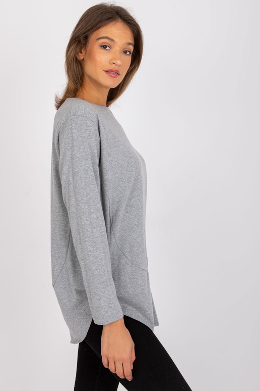 Šedá melanžová bavlněná halenka Renata