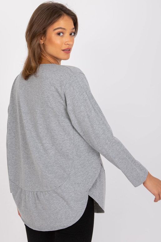 Šedá melanžová bavlněná halenka Renata