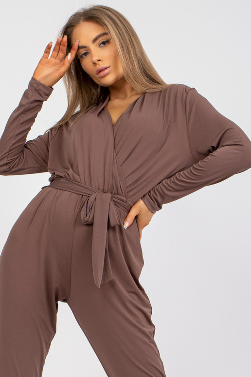 Hnědý overal Serafini s dlouhým rukávem