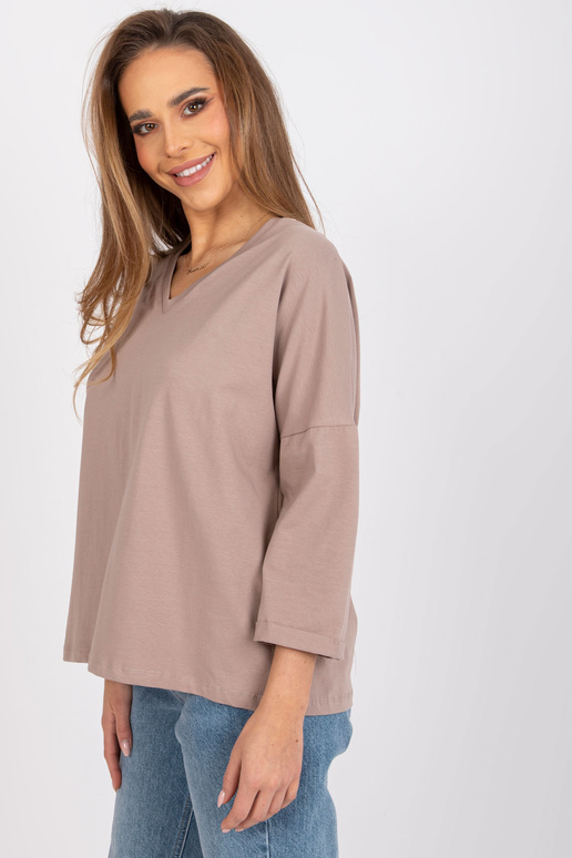 Tmavě béžová bavlněná halenka Sylvie...